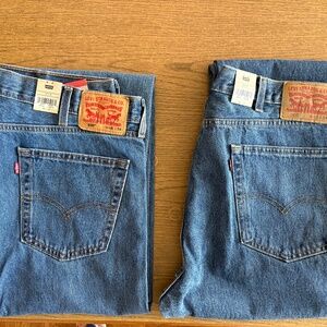 Two (2) Pairs of Levi's Mens 505 Jeans 40x34 Straight Leg NWT